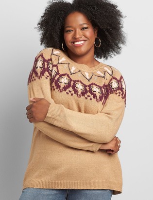 plus size fair isle sweater
