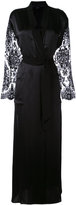 La Perla - lace sleeve robe - women - Soie/coton/Polyamide - 3