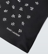 Thumbnail for your product : Saint Laurent Floral silk scarf
