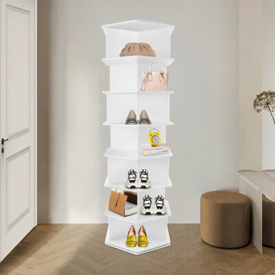 Latitude Run 7-Tier Shoe Rack Rotating Shoe Display Rack