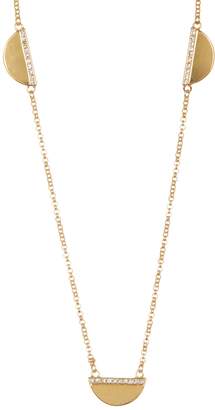 Cole Haan Accented Half Mon Station Necklace