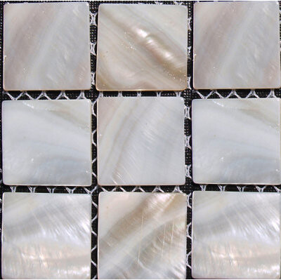 Matrix-Z SeaTile 1" x 1" Seashell Grid Mosaic Wall & Floor Tile