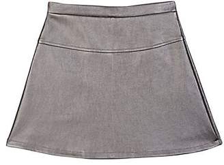 Imoga Kids' Ivana Faux-Leather Skirt - Silver