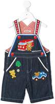 Thumbnail for your product : Mikihouse Miki House embroidered dungarees