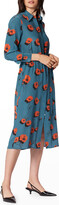 Thumbnail for your product : Equipment Crysta Polka-Dot Floral-Print Midi Dress