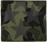 Thumbnail for your product : Valentino Green Camouflage Stars Bifold Wallet