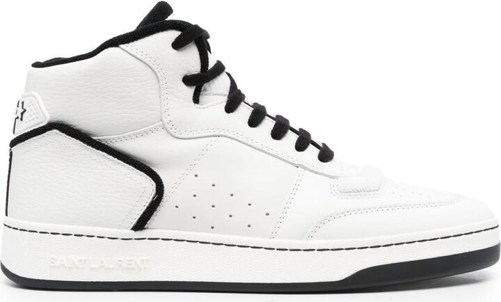 スニーカー SAINT LAURENT White Leather Sl/80 Sneakers Saint Laurent SL/80 high-top Sneakers | White | FARFETCH