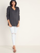Thumbnail for your product : Old Navy Boyfriend French Terry Side-Zip Tunic Hoodie for Women