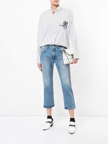 Thumbnail for your product : MSGM pinstriped shirt with embroidered logo