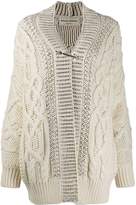 Thumbnail for your product : Ermanno Scervino crystal embellished chunky cardigan