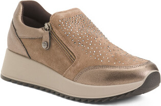 TJMAXX Suede Shoes With Lateral Zip For Women - ShopStyle High Top Sneakers