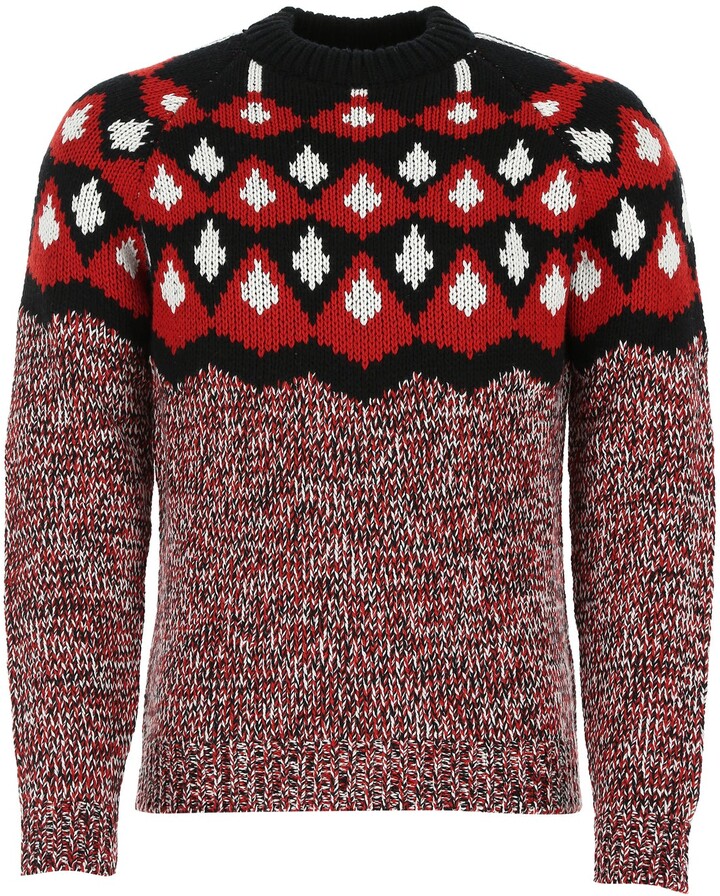 prada intarsia sweater