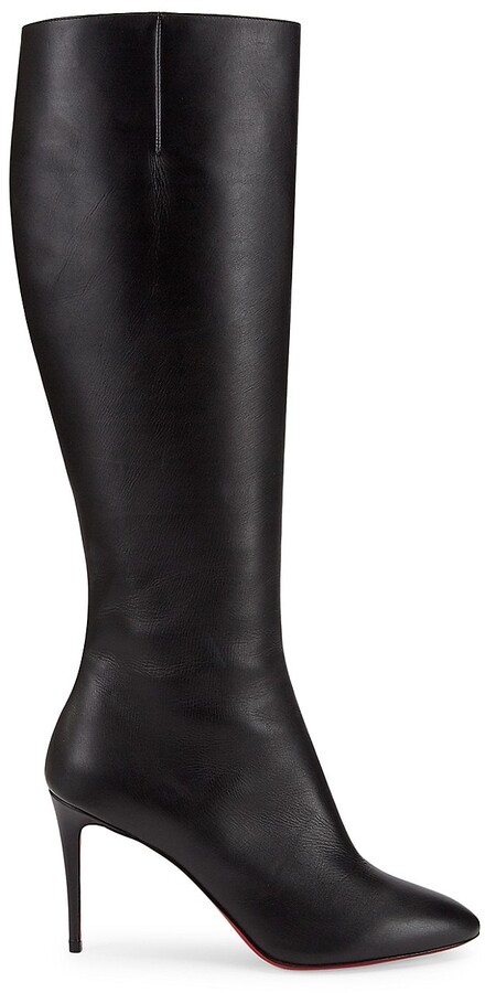Christian Louboutin Black Leather Women's Boots | Shop the world's 