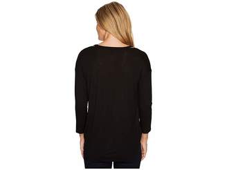 Tribal Long Sleeve Neck Detail Jersey Top