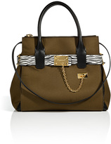 Thumbnail for your product : DSquared 1090 Dsquared2 Haircalf/Canvas Tote