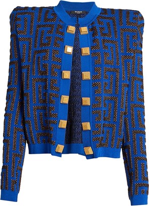 Balmain Side-To-Side Monogrammed Pharaon Jacket