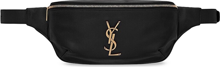 SAINT LAURENT: Classic Monogram canvas belt bag - Black  Saint Laurent  belt bag 590076GIV6E online at
