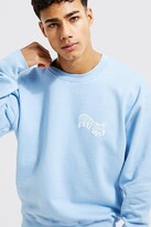 Thumbnail for your product : boohoo Oversized Official Man Puff Print Sweatshirt