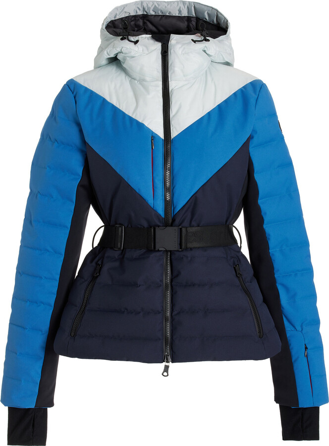 + NET SUSTAIN Diana hooded belted twill-trimmed ECO Sporty ski jacket