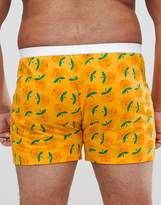 Thumbnail for your product : ASOS Plus Jersey Boxers With Cheeky Peach Print