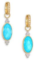 Thumbnail for your product : Jude Frances Provence Diamond, Turquoise, Moonstone & 18K Yellow Gold Earring Charms