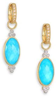 Jude Frances Provence Diamond, Turquoise, Moonstone & 18K Yellow Gold Earring Charms