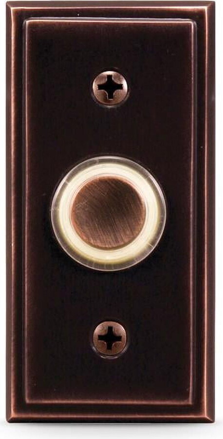 Heath Zenith Oil Rubbed Bronze Metal Wired Pushbutton Doorbell