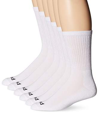 Peds Men's 6 Pack Cushion Crew Socks with Coolmax