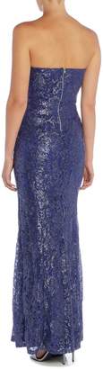 TFNC Strapless Lace Maxi with Sequin Detail
