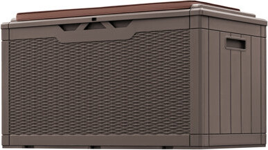 Furmax 100 Gallons Plastic Lockable Deck Box With Cushion