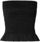 Thumbnail for your product : ATM Anthony Thomas Melillo Shirred Cotton-poplin Bustier Top