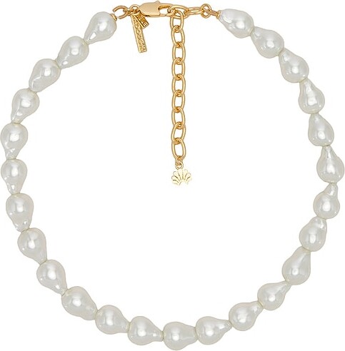 Lele Sadoughi Baroque Pearl Collar Necklace