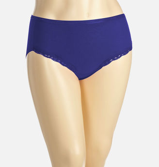 Avenue Blue Ribbon Cotton Modern Brief Panty with Lace