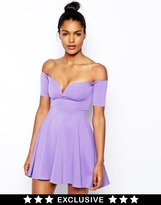 Thumbnail for your product : Oh My Love Scuba Off Shoulder Skater Dress