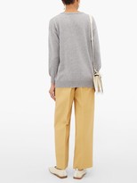 Thumbnail for your product : Queene and Belle Rainbow-embroidered Cashmere Sweater - Light Grey