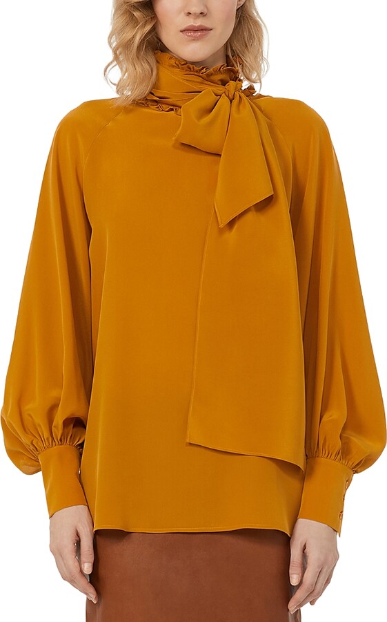 Weekend Max Mara Guido Ochre Silk Blouse