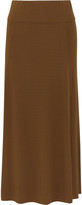 Thumbnail for your product : Donna Karan Wrap-effect stretch-satin jersey maxi skirt