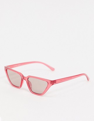 MinkPink Paradiso transparent rounded sunglasses