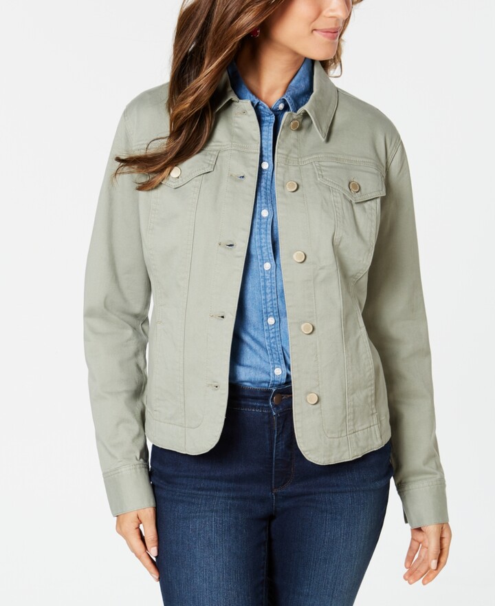 olive jean jacket
