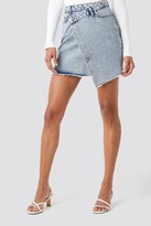 Thumbnail for your product : NA-KD Assymetric Closure Denim Skirt