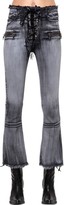 Thumbnail for your product : Unravel Lace-up Flared Cotton Denim Jeans