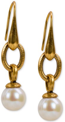 Patricia Nash Gold-Tone Imitation Pearl Drop Earrings