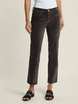 Thumbnail for your product : Frame Le Velveteen Cotton Blend Velvet Jeans - Womens - Grey