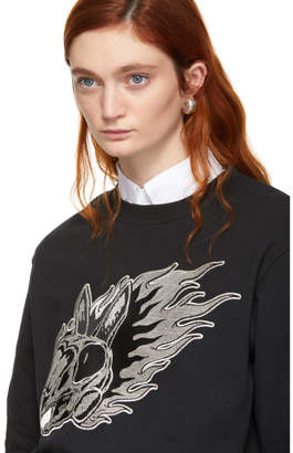 McQ Black Metallic Bunny Sweatshirt