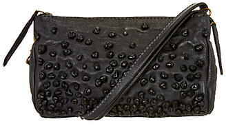 Unmade Petunia Leather Clutch Bag, Charcoal