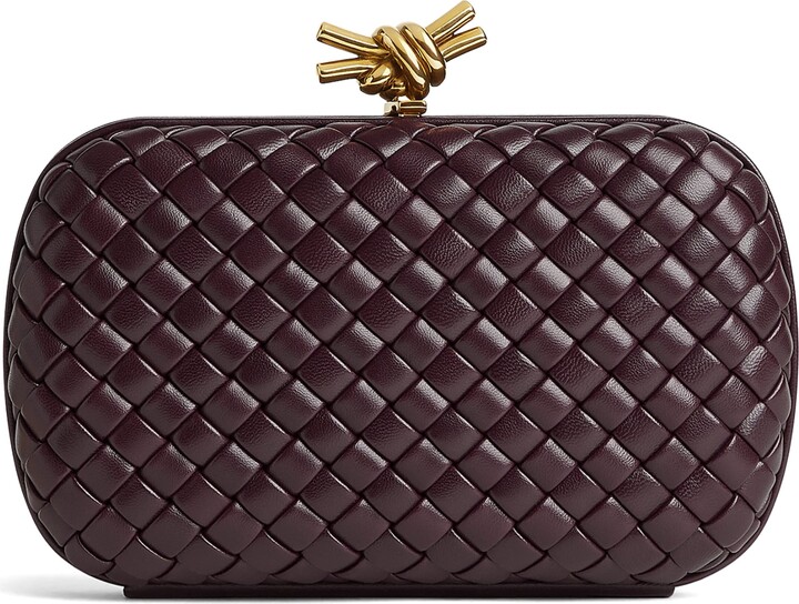 Bottega Veneta Leather Knot Minaudiere Clutch Bag