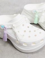 Thumbnail for your product : Crocs Bae festival clogs in metallic white