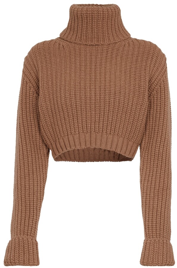 cropped cashmere turtleneck