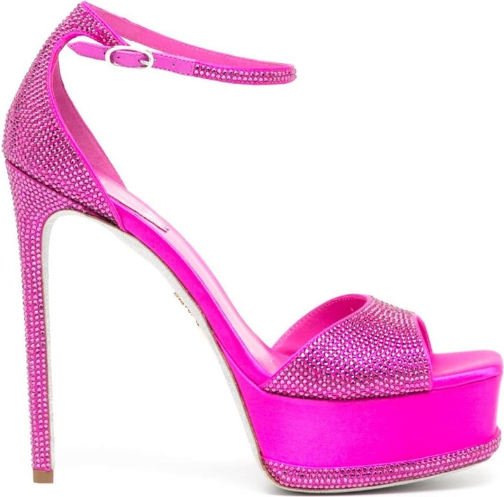 Louis Vuitton open toe heels in purple patent leather with padlock heels  ref.480076 - Joli Closet