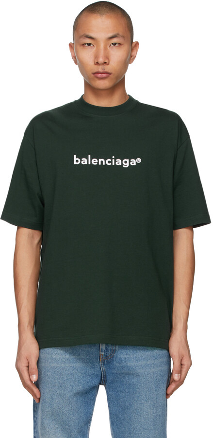 Balenciaga Green New Copyright Medium Fit T-Shirt ShopStyle